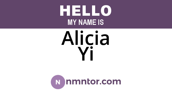 Alicia Yi