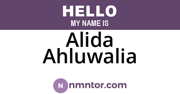 Alida Ahluwalia