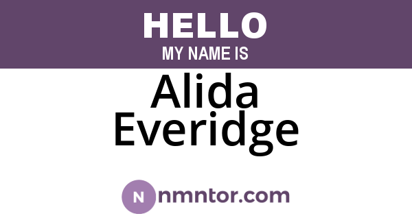 Alida Everidge