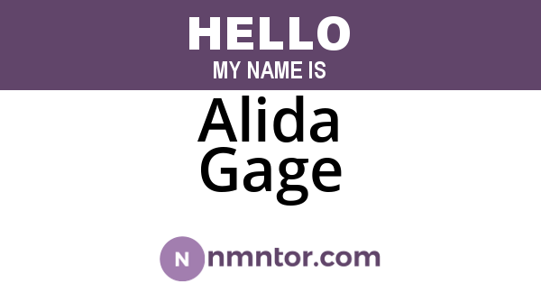 Alida Gage