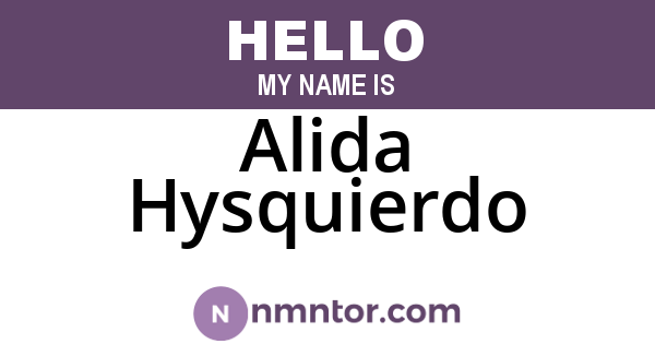 Alida Hysquierdo