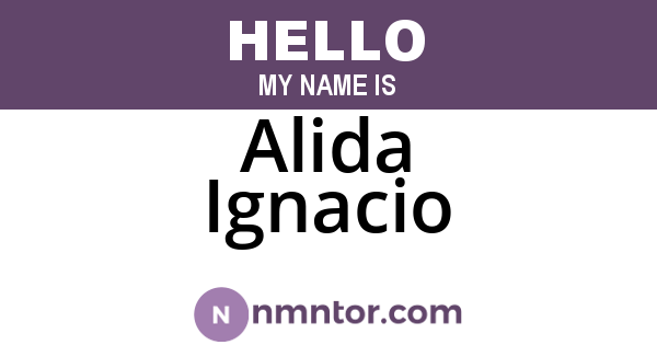 Alida Ignacio