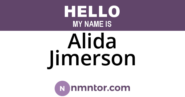 Alida Jimerson