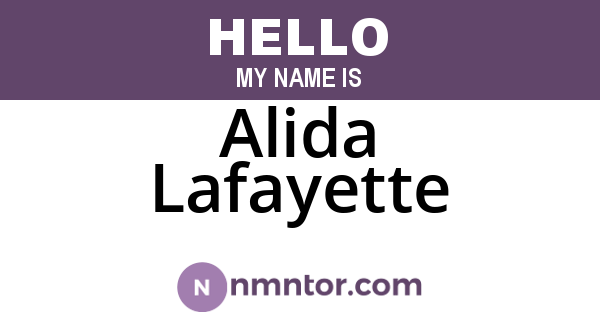 Alida Lafayette
