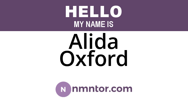 Alida Oxford