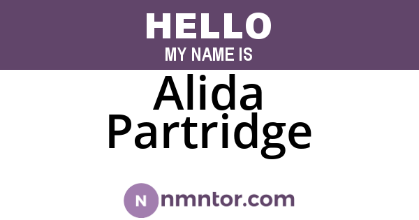Alida Partridge