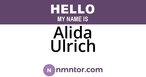 Alida Ulrich