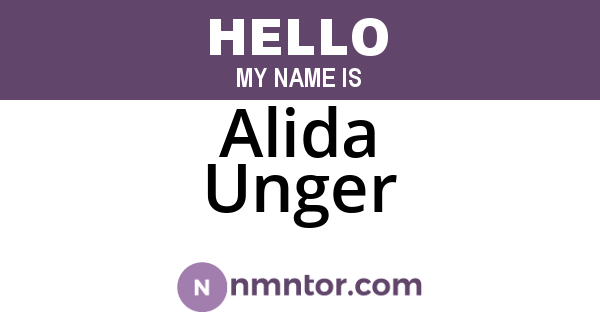 Alida Unger