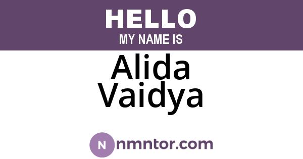 Alida Vaidya