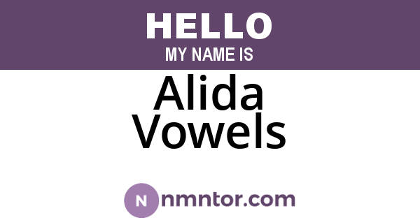Alida Vowels