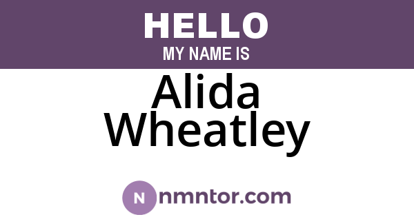 Alida Wheatley