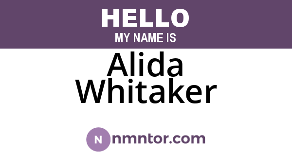 Alida Whitaker