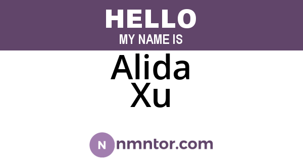 Alida Xu