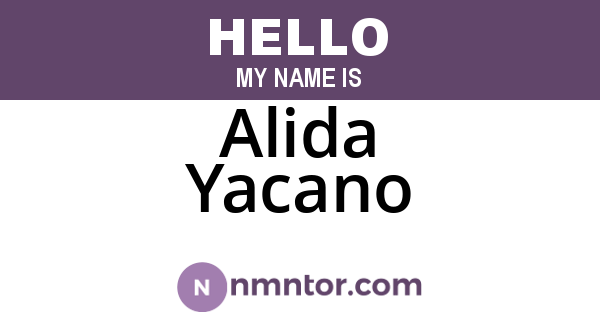 Alida Yacano