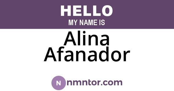 Alina Afanador