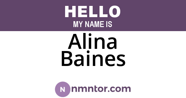 Alina Baines