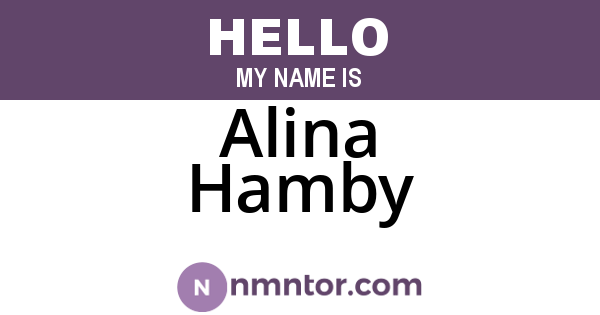 Alina Hamby