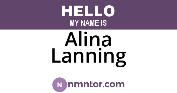 Alina Lanning