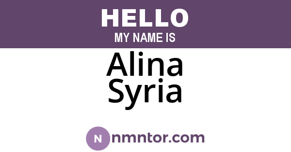 Alina Syria