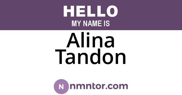 Alina Tandon
