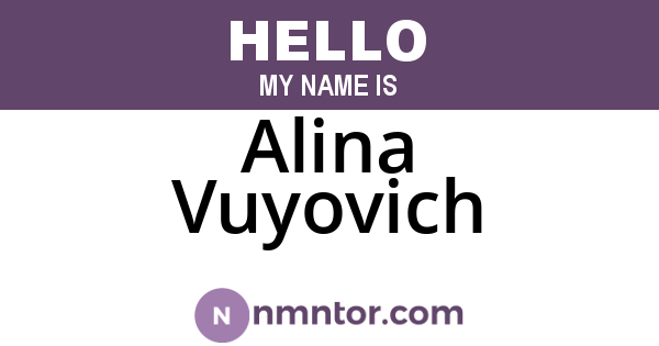 Alina Vuyovich