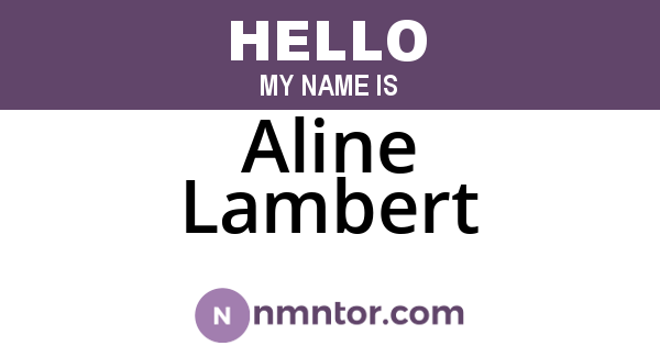 Aline Lambert