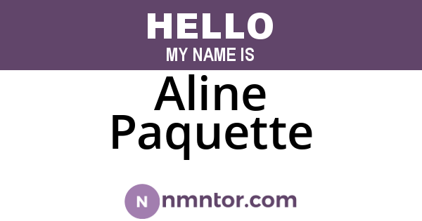 Aline Paquette