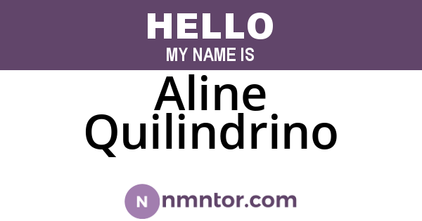 Aline Quilindrino