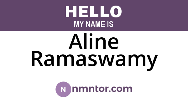 Aline Ramaswamy