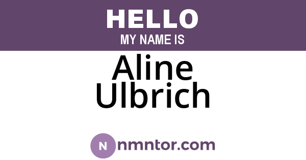 Aline Ulbrich