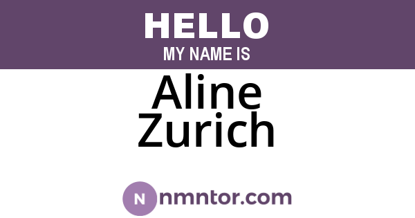 Aline Zurich