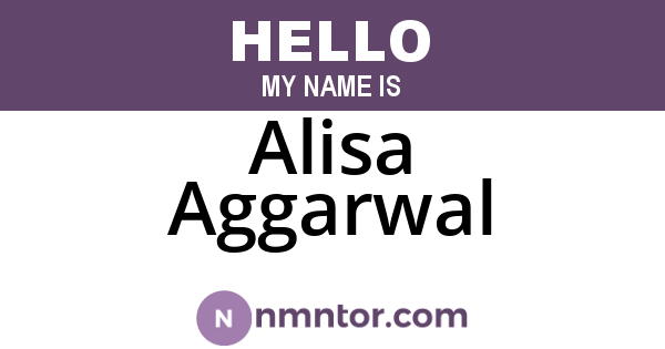 Alisa Aggarwal