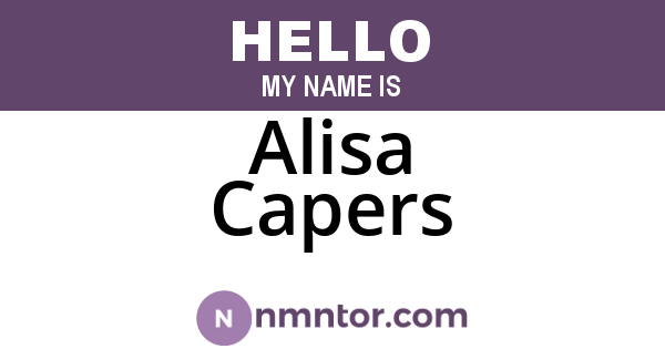 Alisa Capers