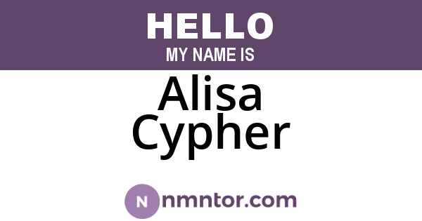 Alisa Cypher