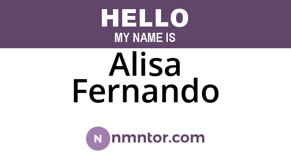Alisa Fernando
