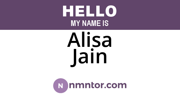 Alisa Jain