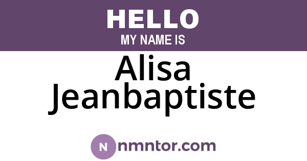 Alisa Jeanbaptiste