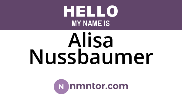 Alisa Nussbaumer