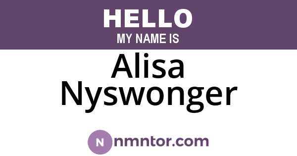 Alisa Nyswonger