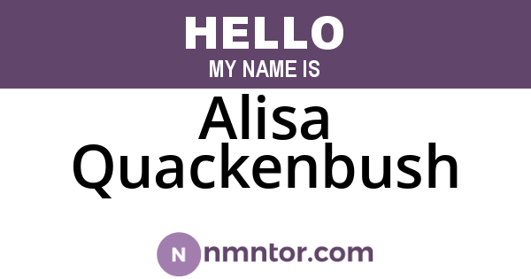 Alisa Quackenbush