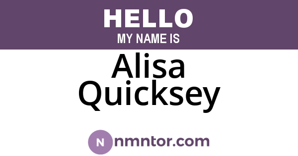 Alisa Quicksey