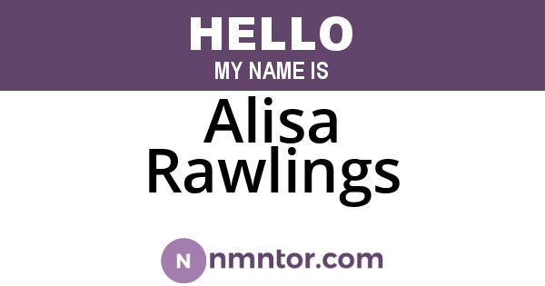 Alisa Rawlings