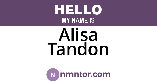 Alisa Tandon