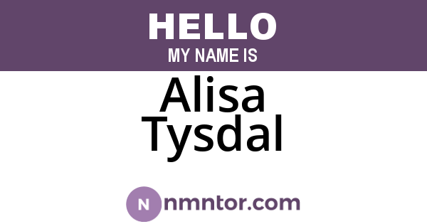 Alisa Tysdal