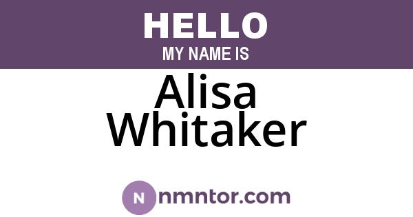 Alisa Whitaker