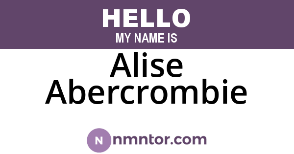 Alise Abercrombie