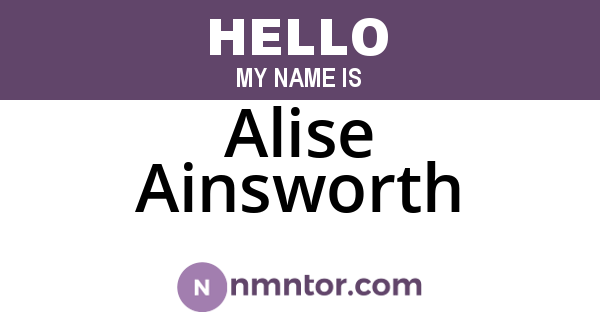 Alise Ainsworth