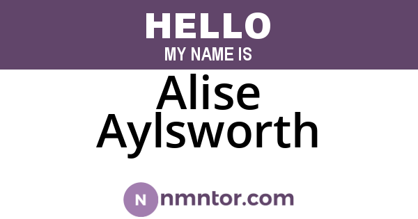 Alise Aylsworth