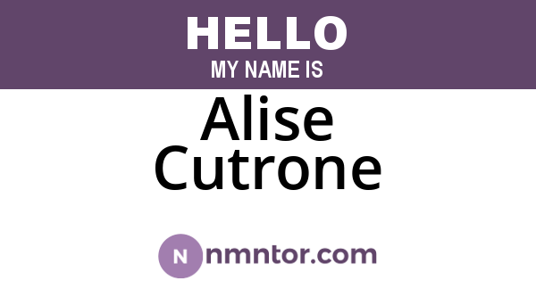 Alise Cutrone