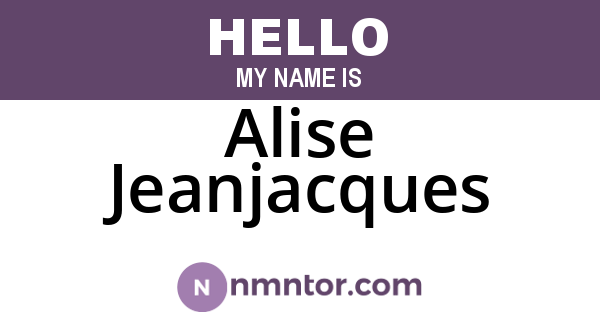 Alise Jeanjacques